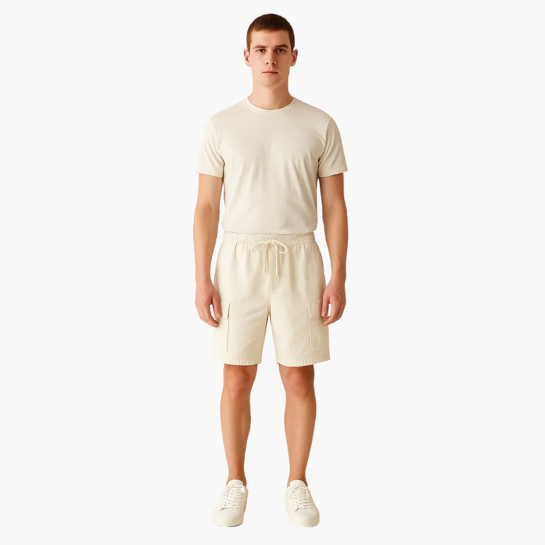 Herren Leinen Sommer Shorts mit Cargo- und Seitentaschen - Image 2