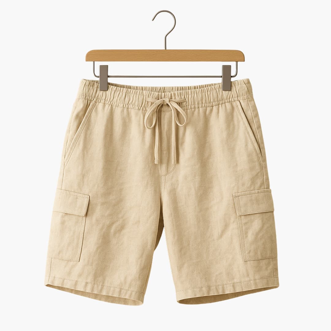 Herren Leinen Sommer Shorts mit Cargo- und Seitentaschen - Image 5
