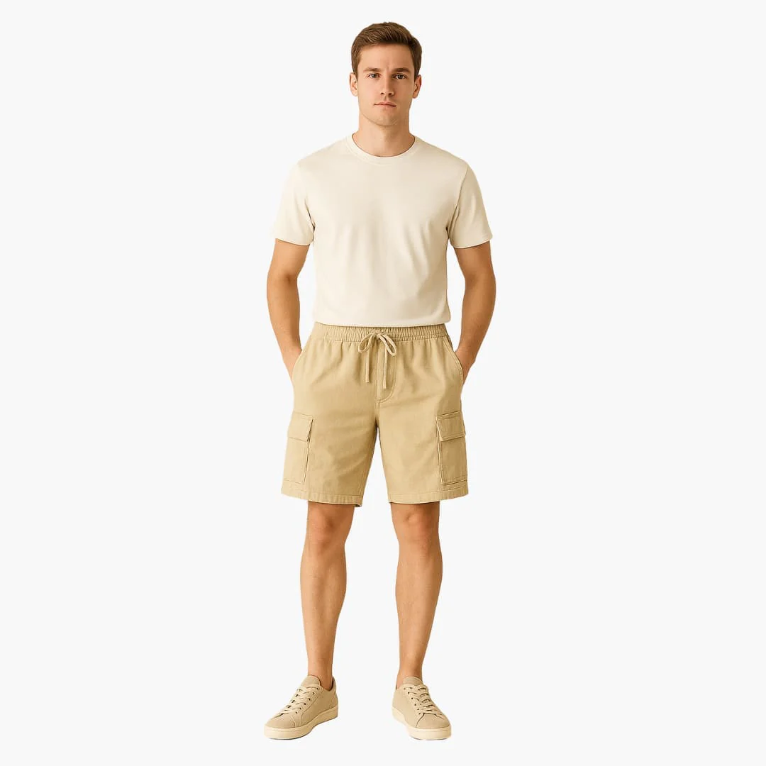 Herren Leinen Sommer Shorts mit Cargo- und Seitentaschen - Image 6