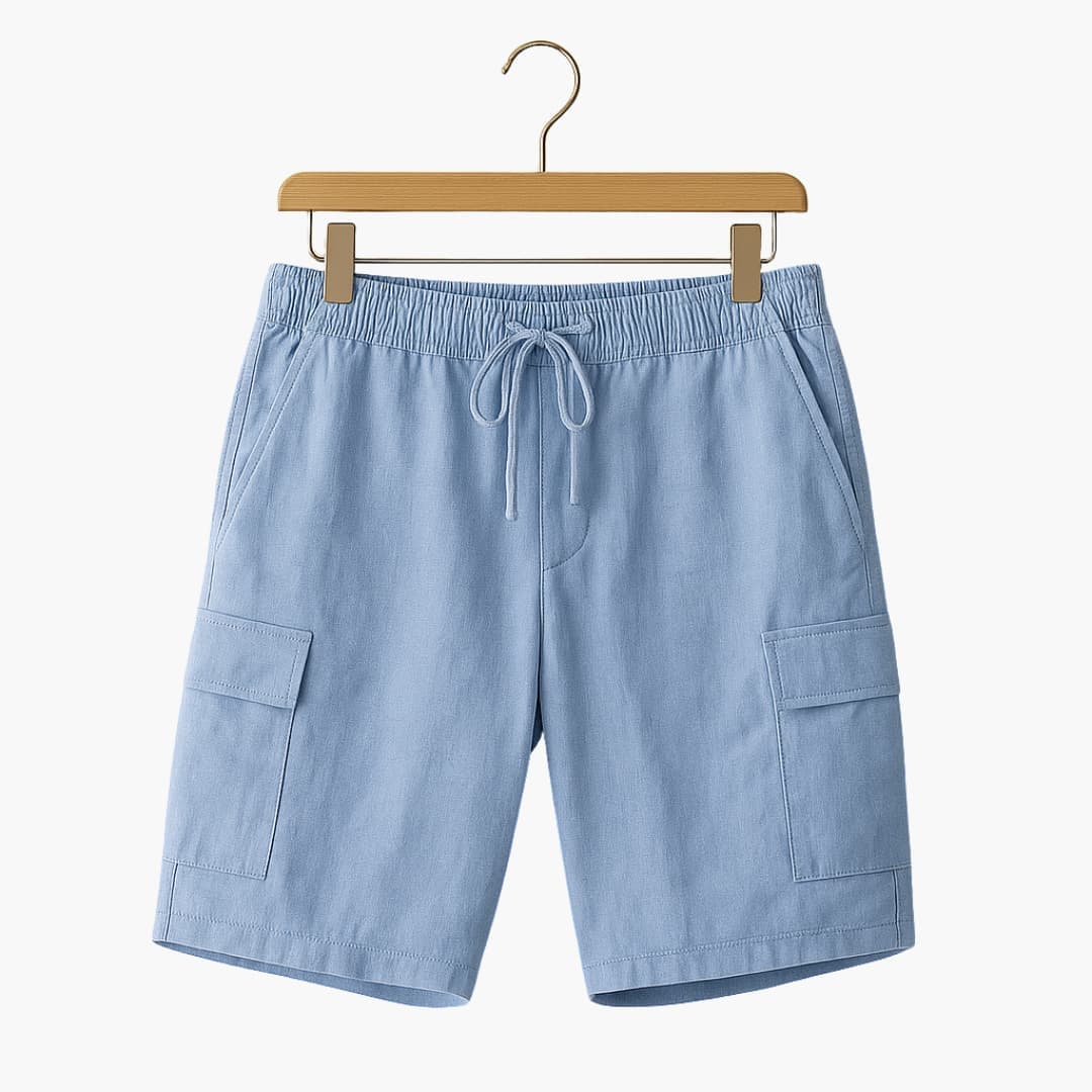 Herren Leinen Sommer Shorts mit Cargo- und Seitentaschen - Image 7