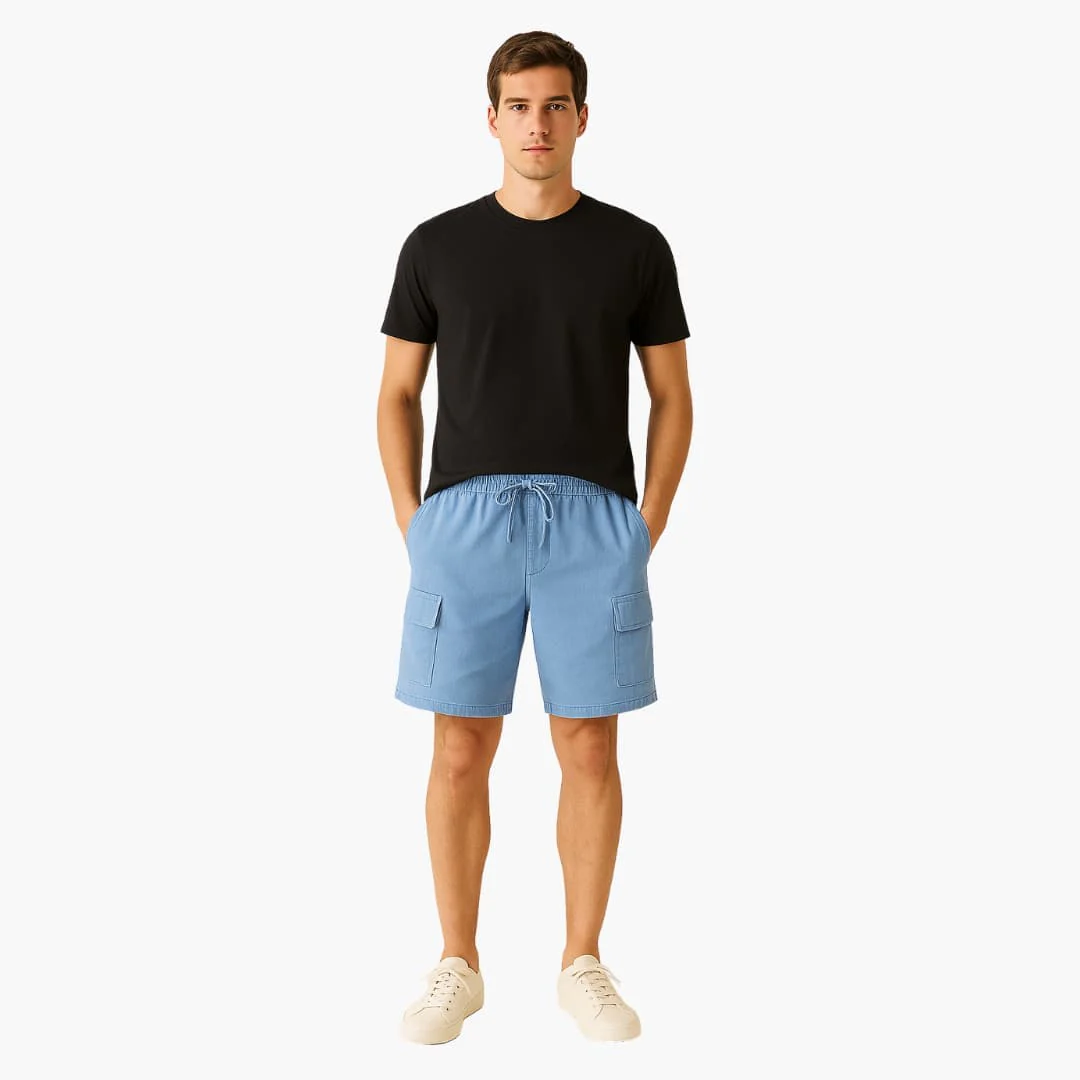Herren Leinen Sommer Shorts mit Cargo- und Seitentaschen - Image 8