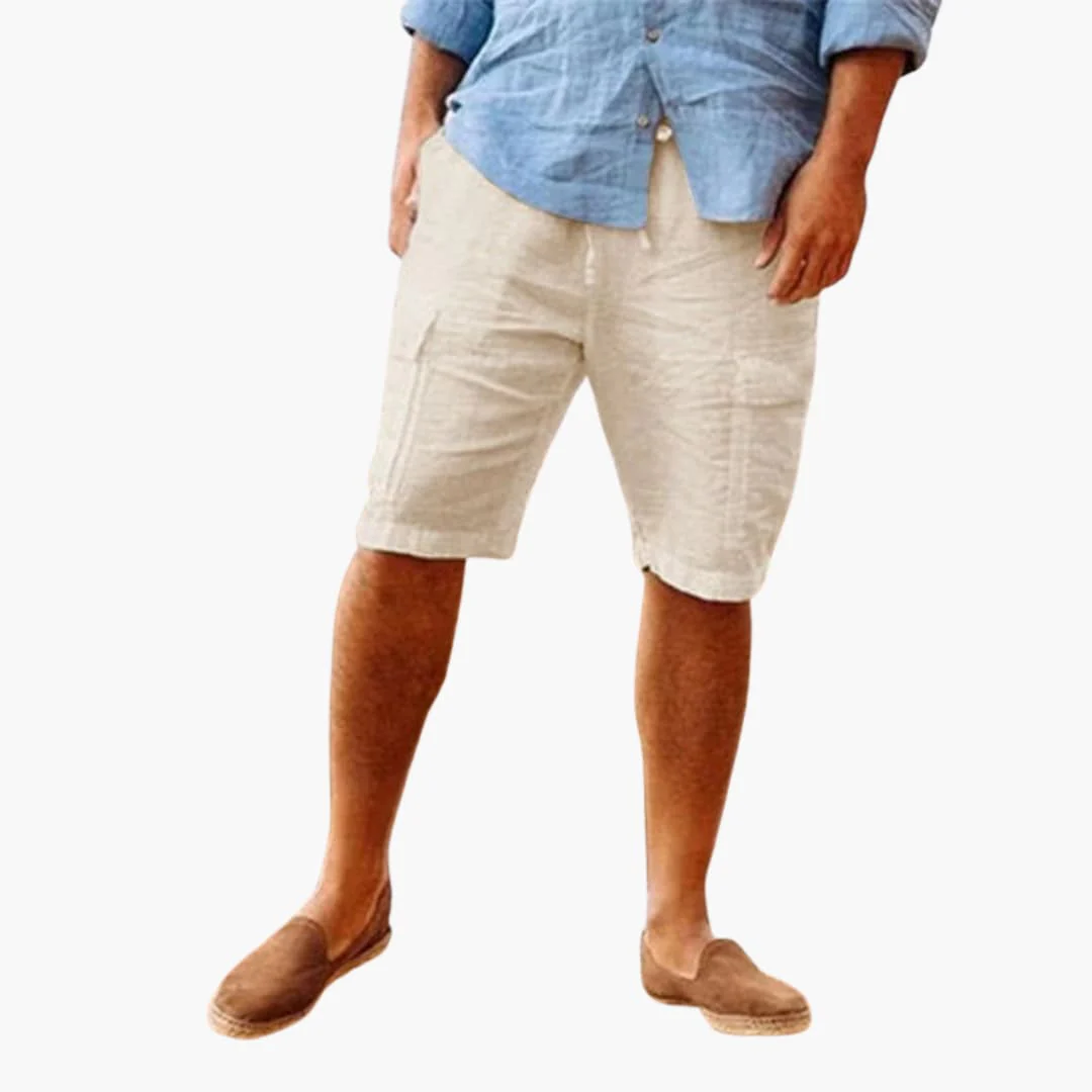 Herren Leinenshorts mit Seitentaschen für Sommerkleidung - Image 2