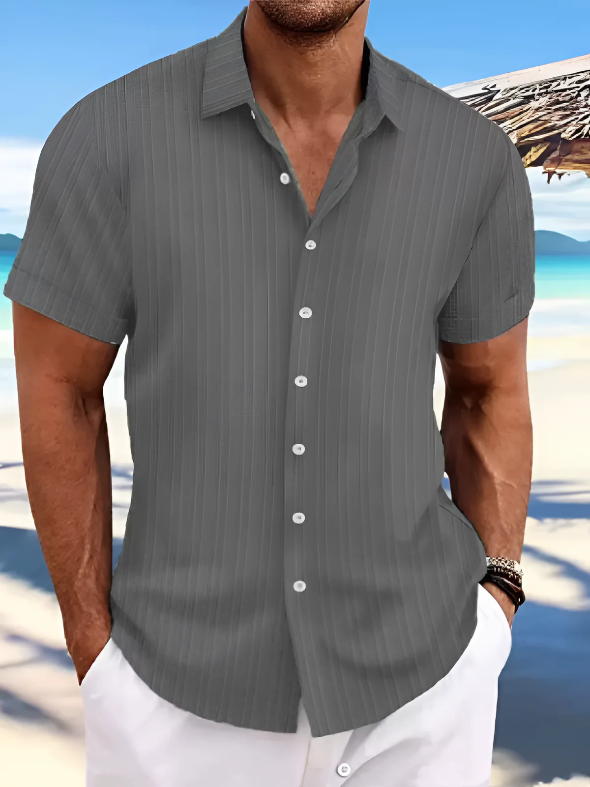 Herren luftiges Sommerhemd | kurzarm - Image 3