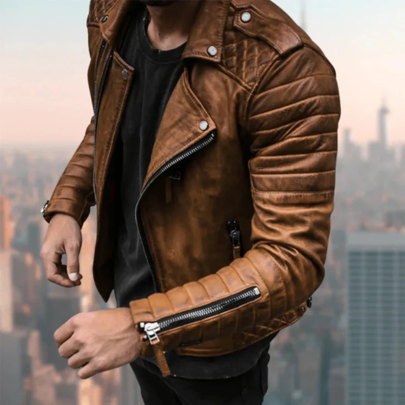 Herren moderne Bikerjacke | Abend - Image 2