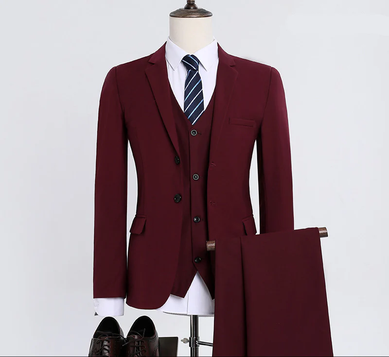 Herren Moderne Elegante Hochzeitsgast Anzug | 3-Dreiliger - Image 2