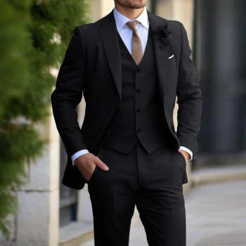 Herren Moderne Hochzeitsgast Anzug | Dreiteiliges - Image 2