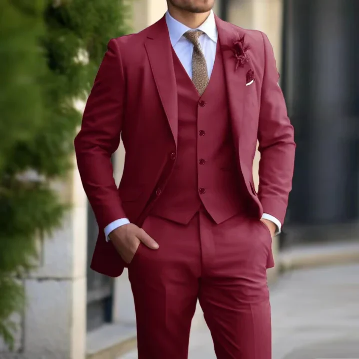 Herren Moderne Hochzeitsgast Anzug | Dreiteiliges - Image 3