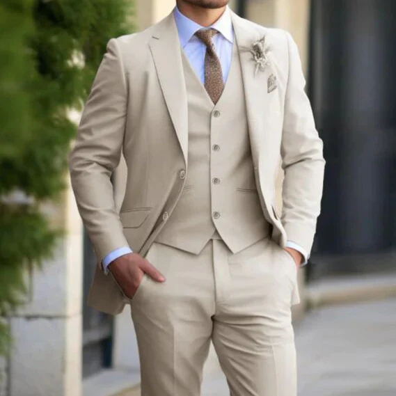 Herren Moderne Hochzeitsgast Anzug | Dreiteiliges - Image 5