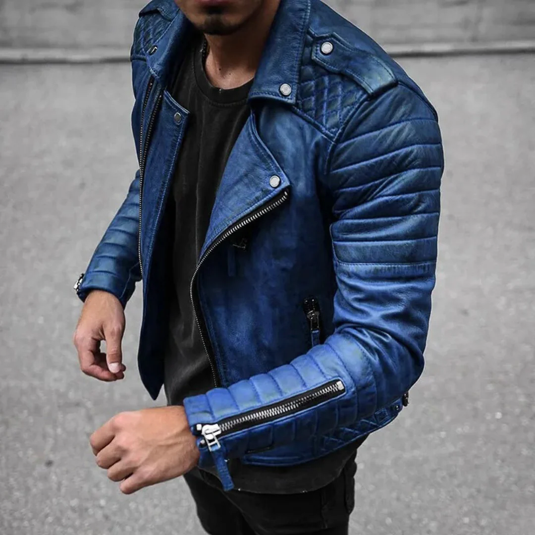 Herren Modisch Premium Bikerjacke | Wasserdichte - Image 3