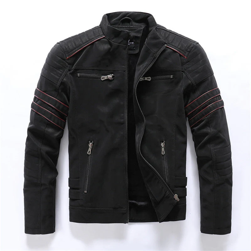 Herren-Motorradjacke mit cargoelementen | reißverschlussführung - Image 3