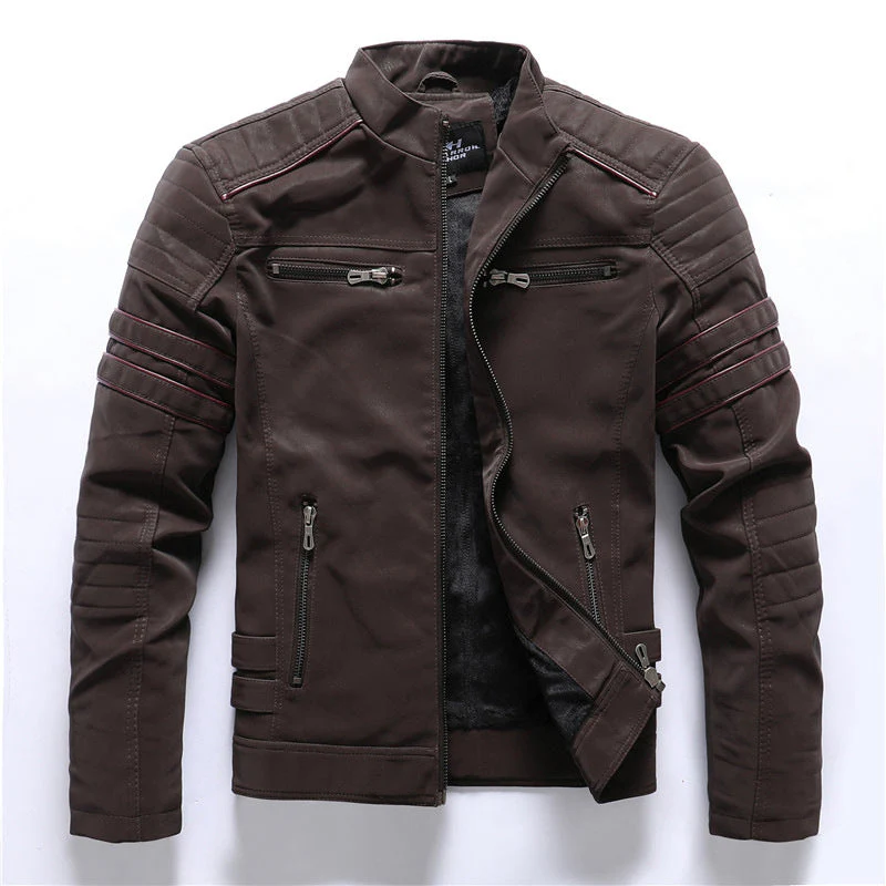 Herren-Motorradjacke mit cargoelementen | reißverschlussführung - Image 5