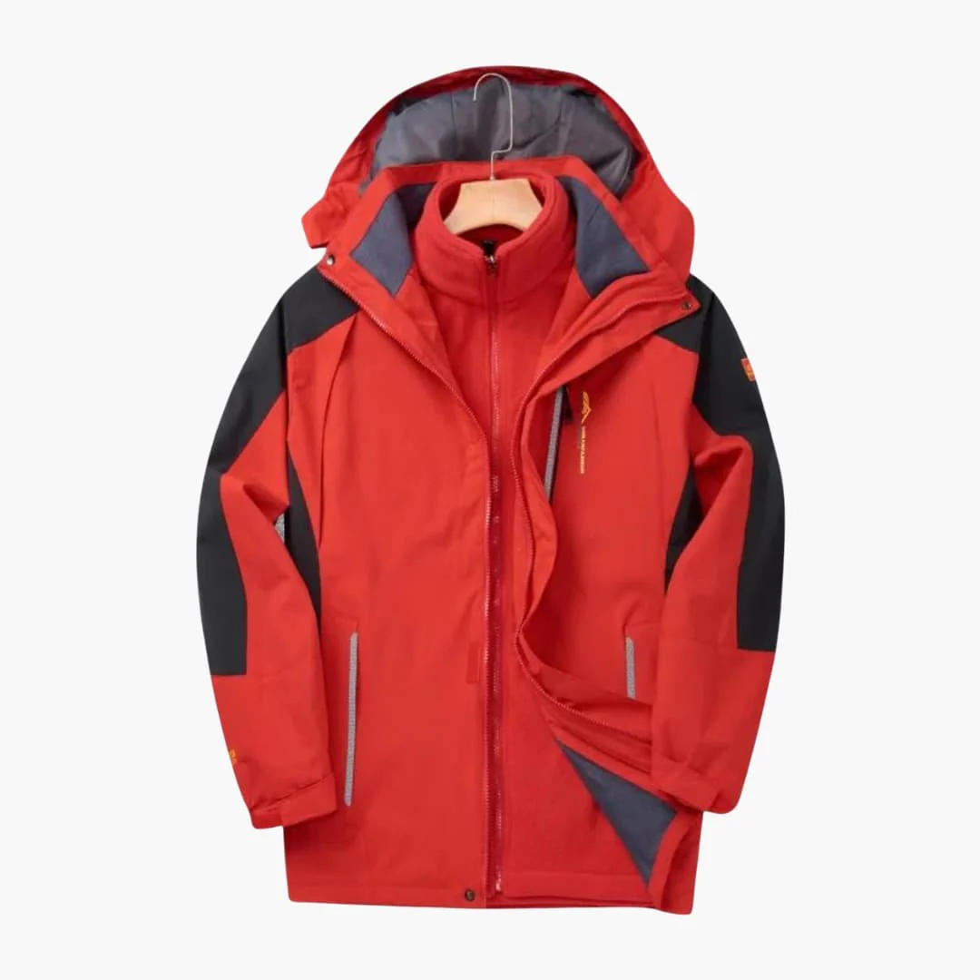 Herren Outdoor Jacke mit Reißverschluss und abnehmbarer Kapuze - Image 3