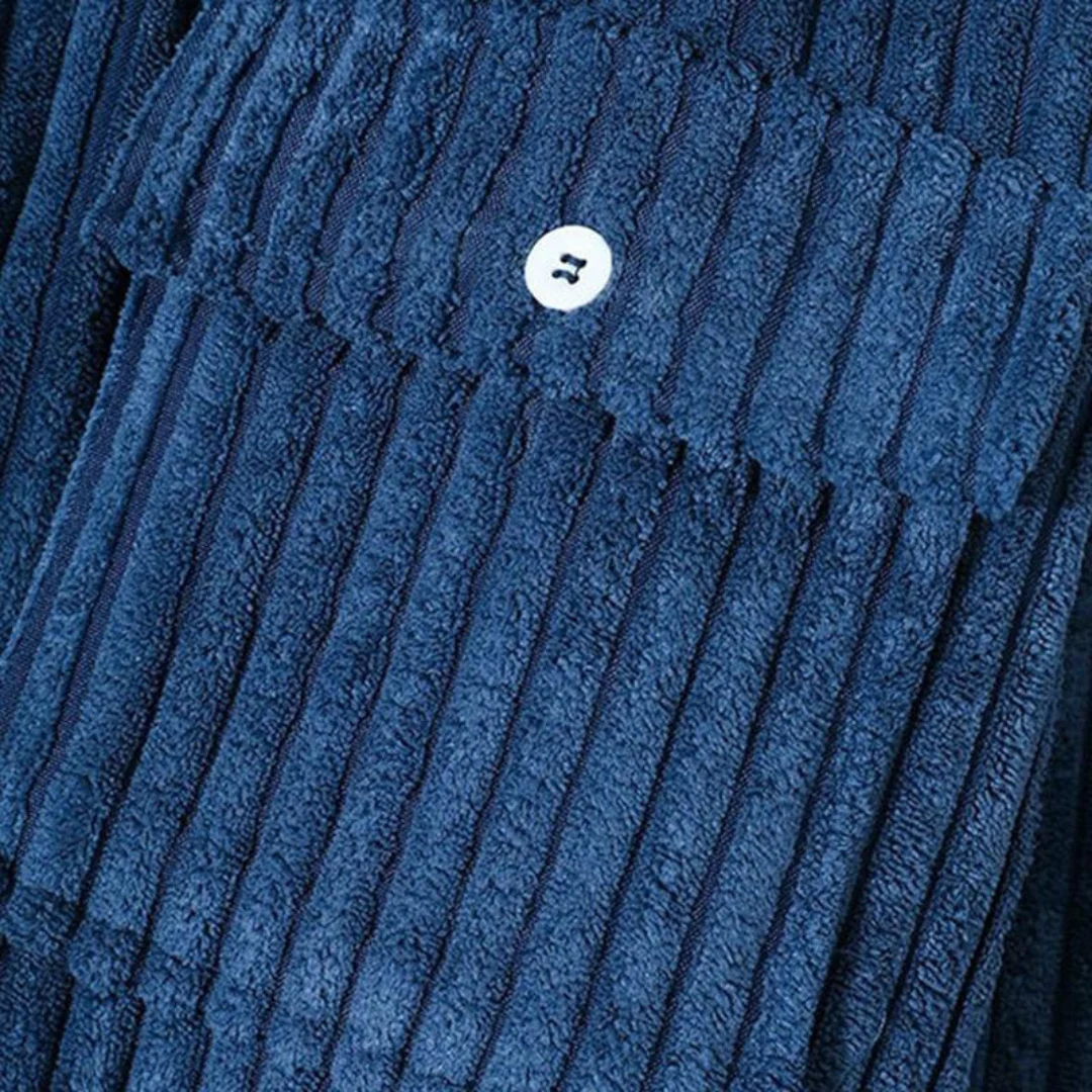 Herren Overshirt mit Knopfverschluss und gerippter Cord Oberfläche - Image 2