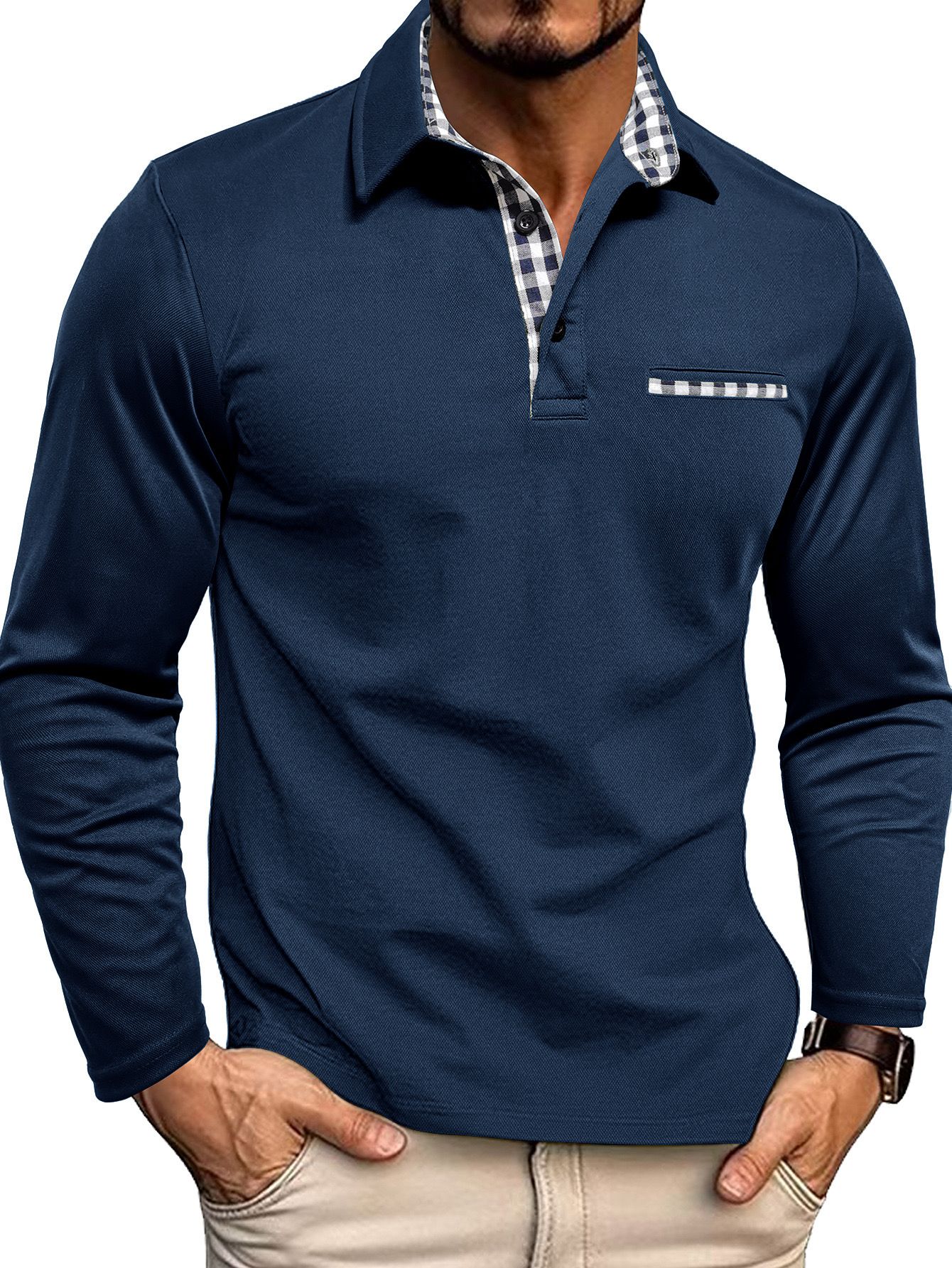 Herren-Poloshirt mit langarmdesign | Alltagstauglich - Image 17