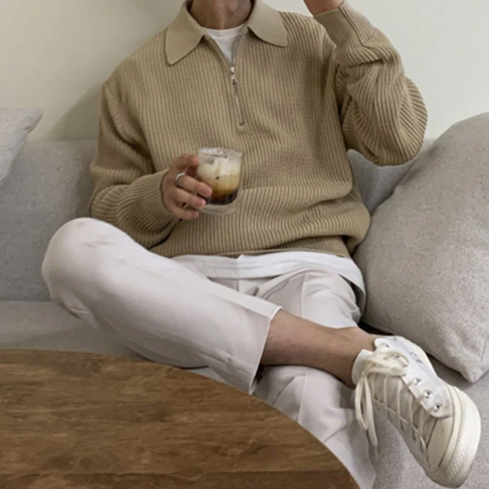 Herren Pullover | Durchgehender Reißverschluss klare Silhouette - Image 6