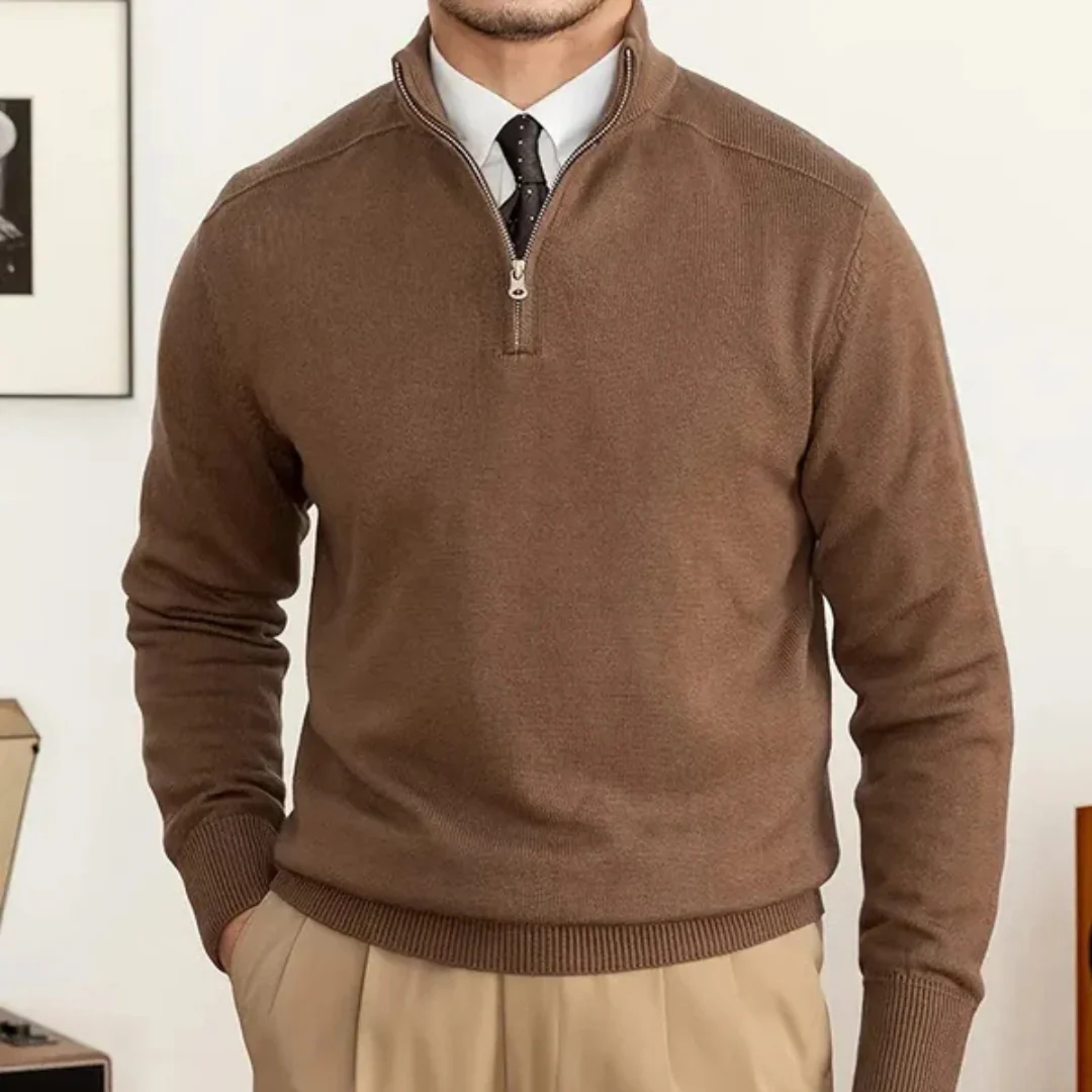 Herren Pullover | Halber Reißverschluss erhöhter Abschluss - Image 2