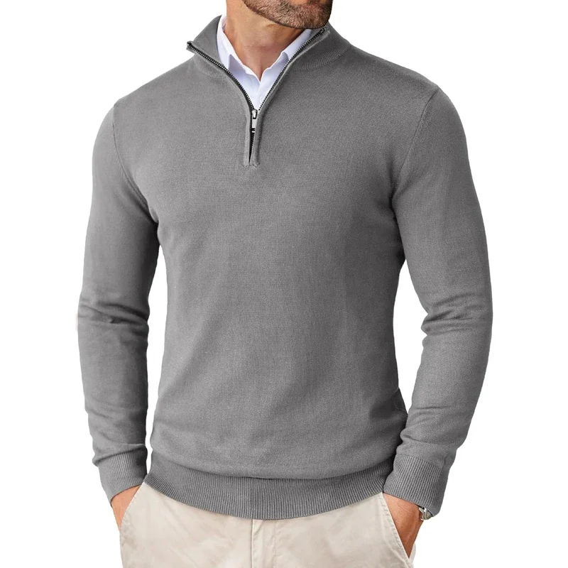 Herren-Pullover mit Halbreißverschluss | strukturierte Ausführung - Image 10