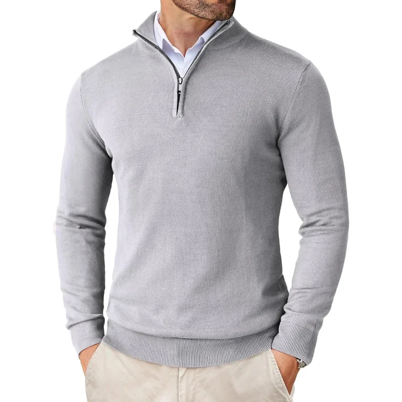 Herren-Pullover mit Halbreißverschluss | strukturierte Ausführung - Image 11