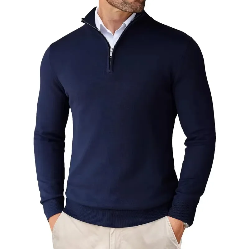 Herren-Pullover mit Halbreißverschluss | strukturierte Ausführung - Image 2