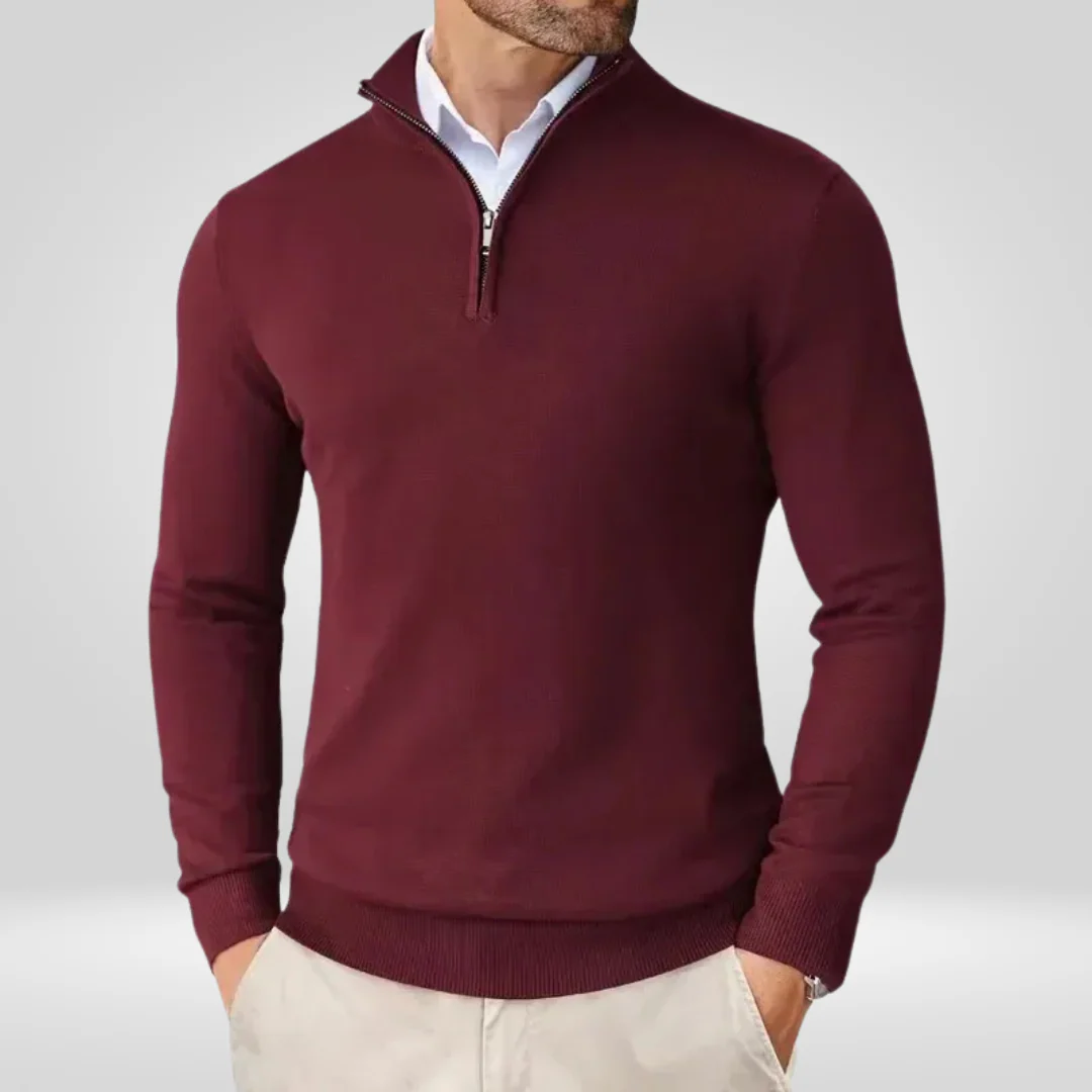 Herren Pullover | Reißverschlusskragen schmale Linienführung - Image 6
