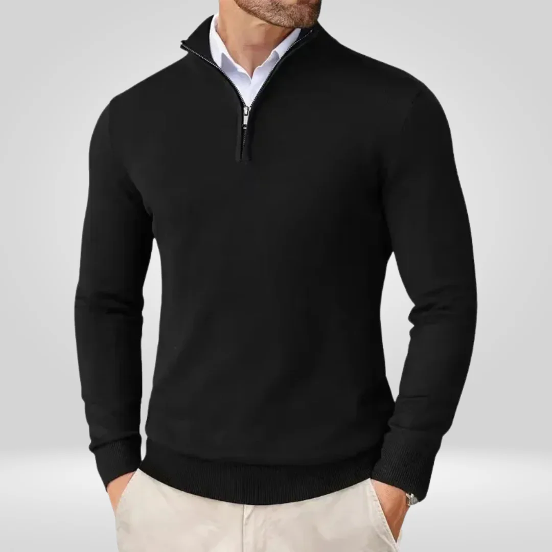 Herren Pullover | Reißverschlusskragen schmale Linienführung - Image 8