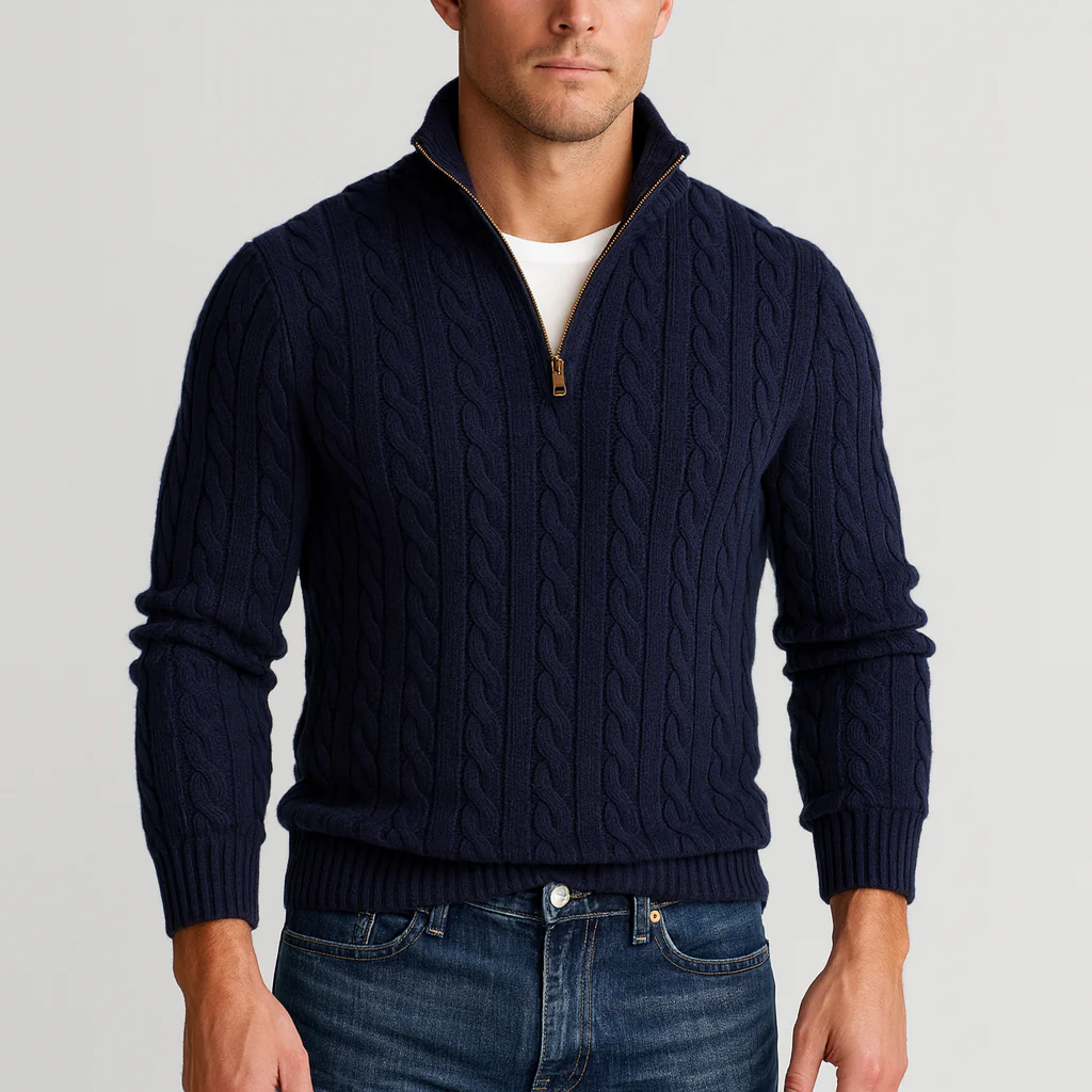 Herren Pullover | Stehkragen mit teilweiser Öffnung - Image 6