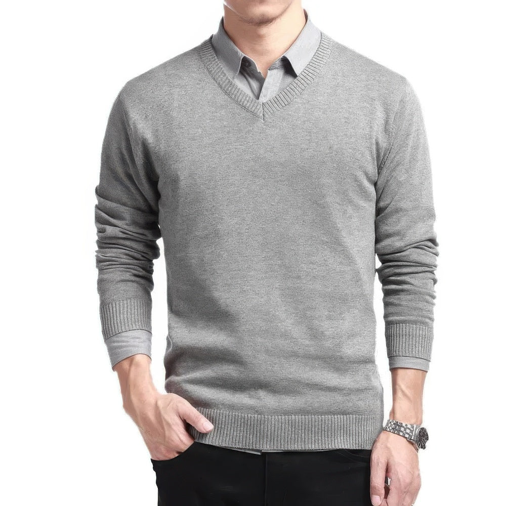 Herren Pullover | V-Ausschnitt klare Linien ruhige Form - Image 3