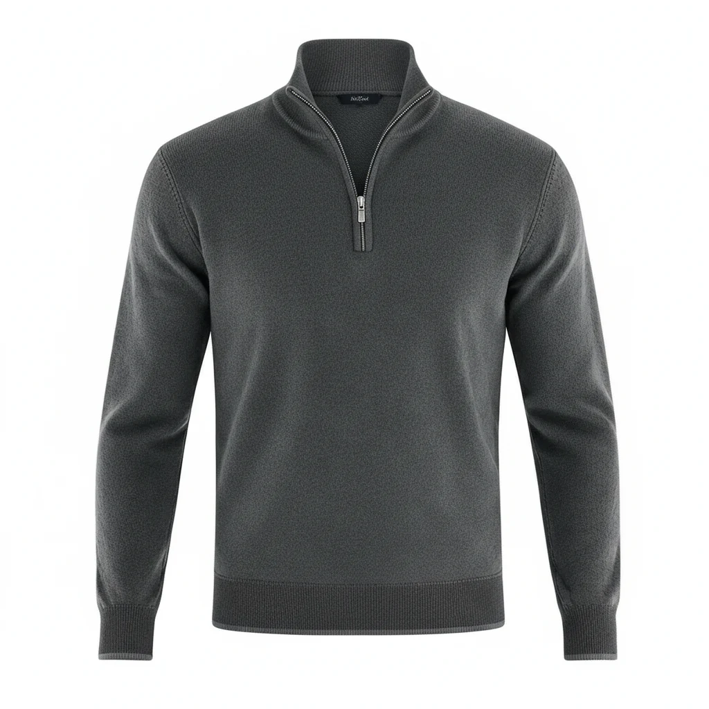 Herren Pullover | V-Ausschnitt mit Reißverschlussdetail - Image 11