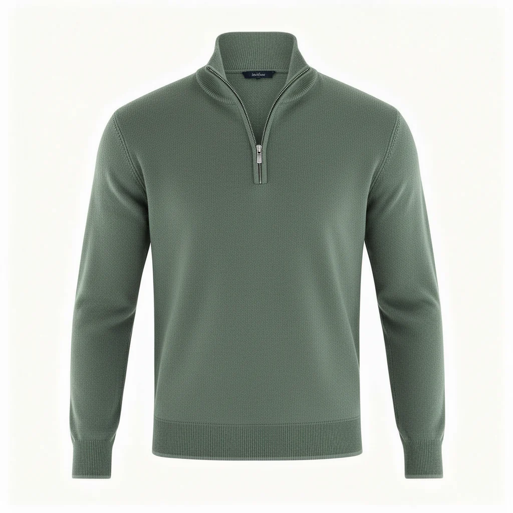 Herren Pullover | V-Ausschnitt mit Reißverschlussdetail - Image 13