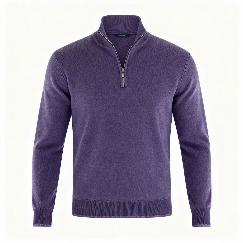 Herren Pullover | V-Ausschnitt mit Reißverschlussdetail - Image 3