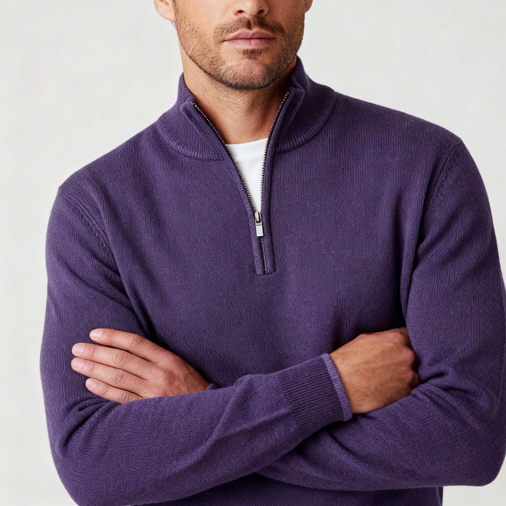 Herren Pullover | V-Ausschnitt mit Reißverschlussdetail - Image 5