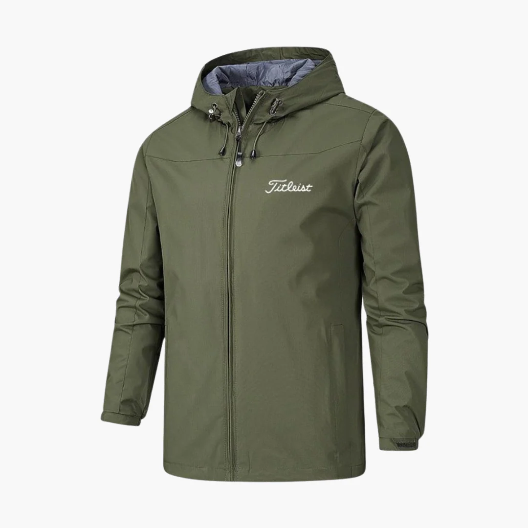 Herren Regenjacke mit Kapuze und Reißverschluss - Image 2