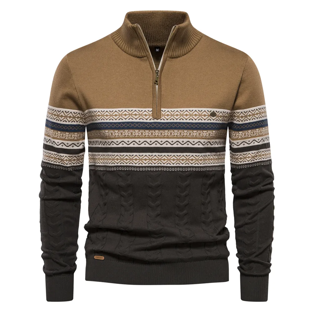 Herren Retro Half-Zip Pullover - Image 6