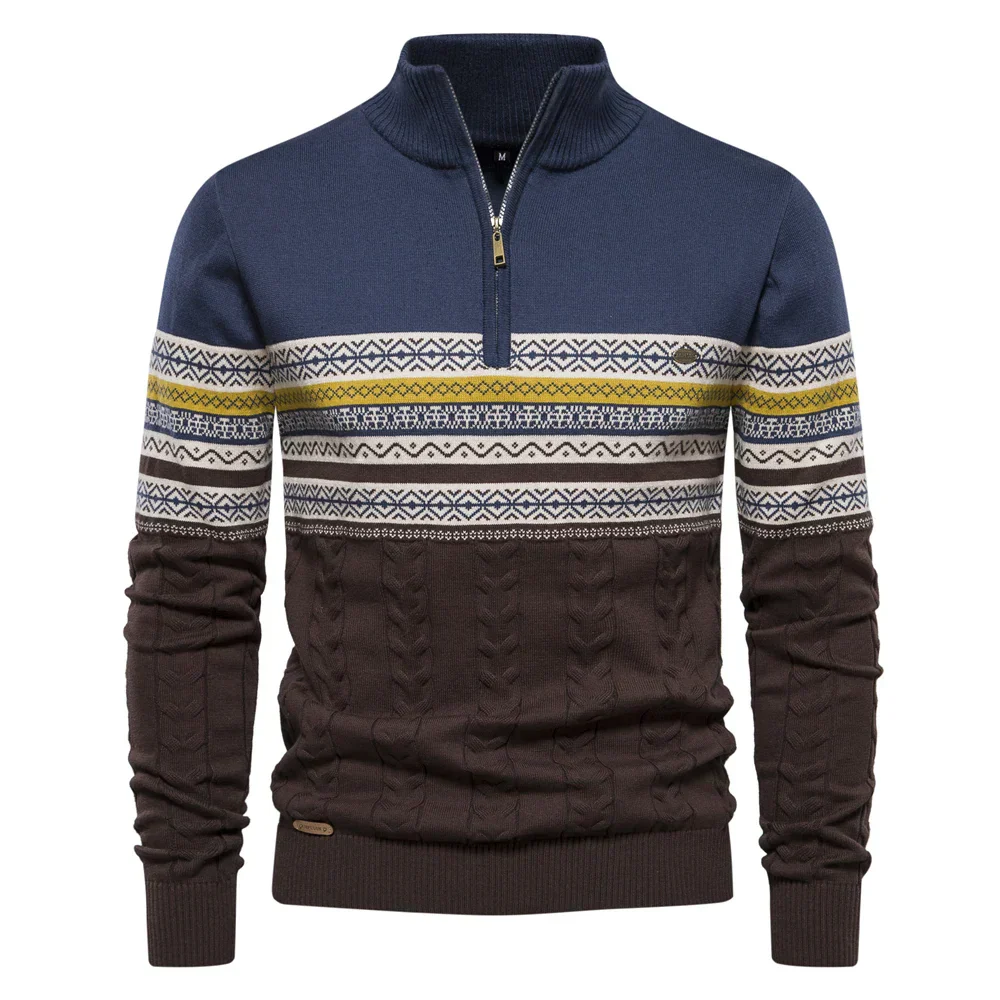 Herren Retro Half-Zip Pullover - Image 7