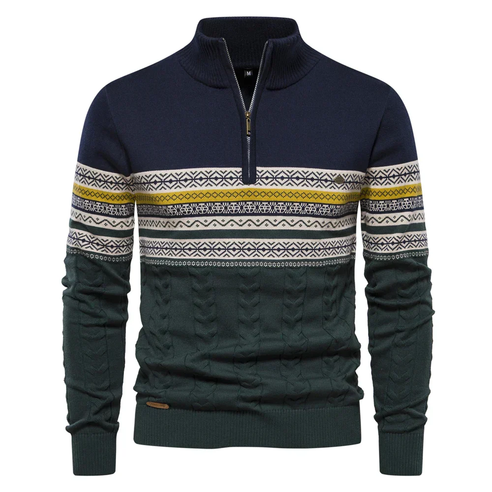 Herren Retro Half-Zip Pullover - Image 8