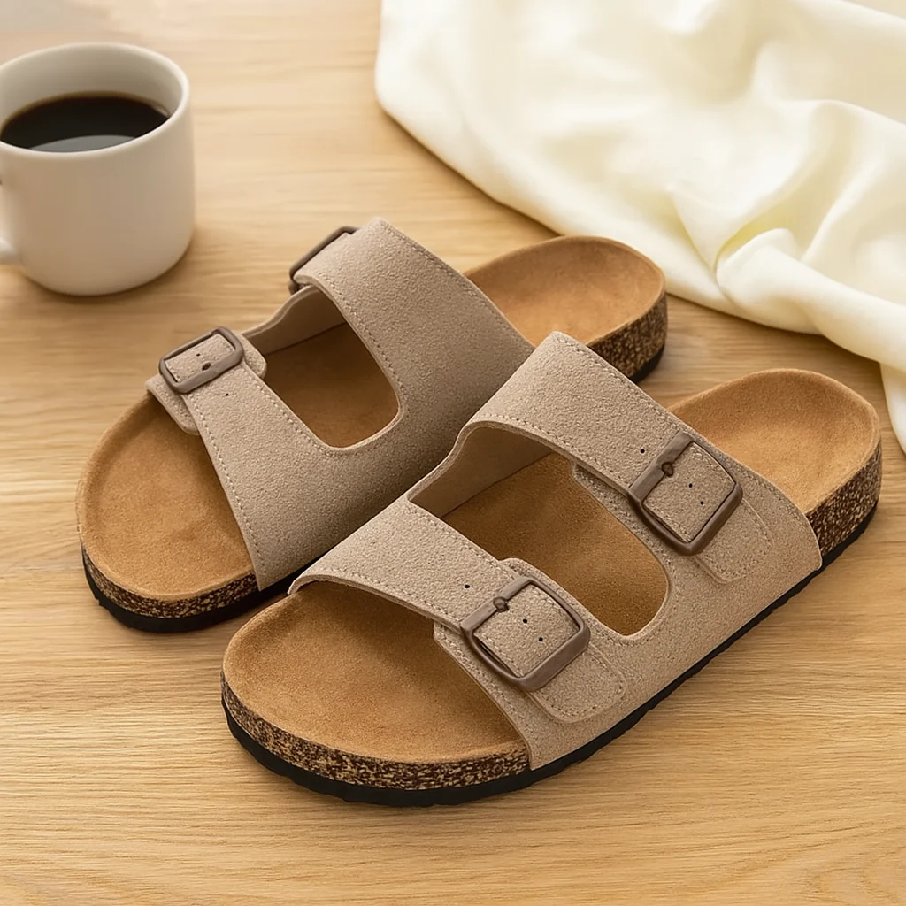 Herren-Sandalen im Retro-Stil – Verstellbares Doppelschnallen-Design für lässigen Tragekomfort - Image 4