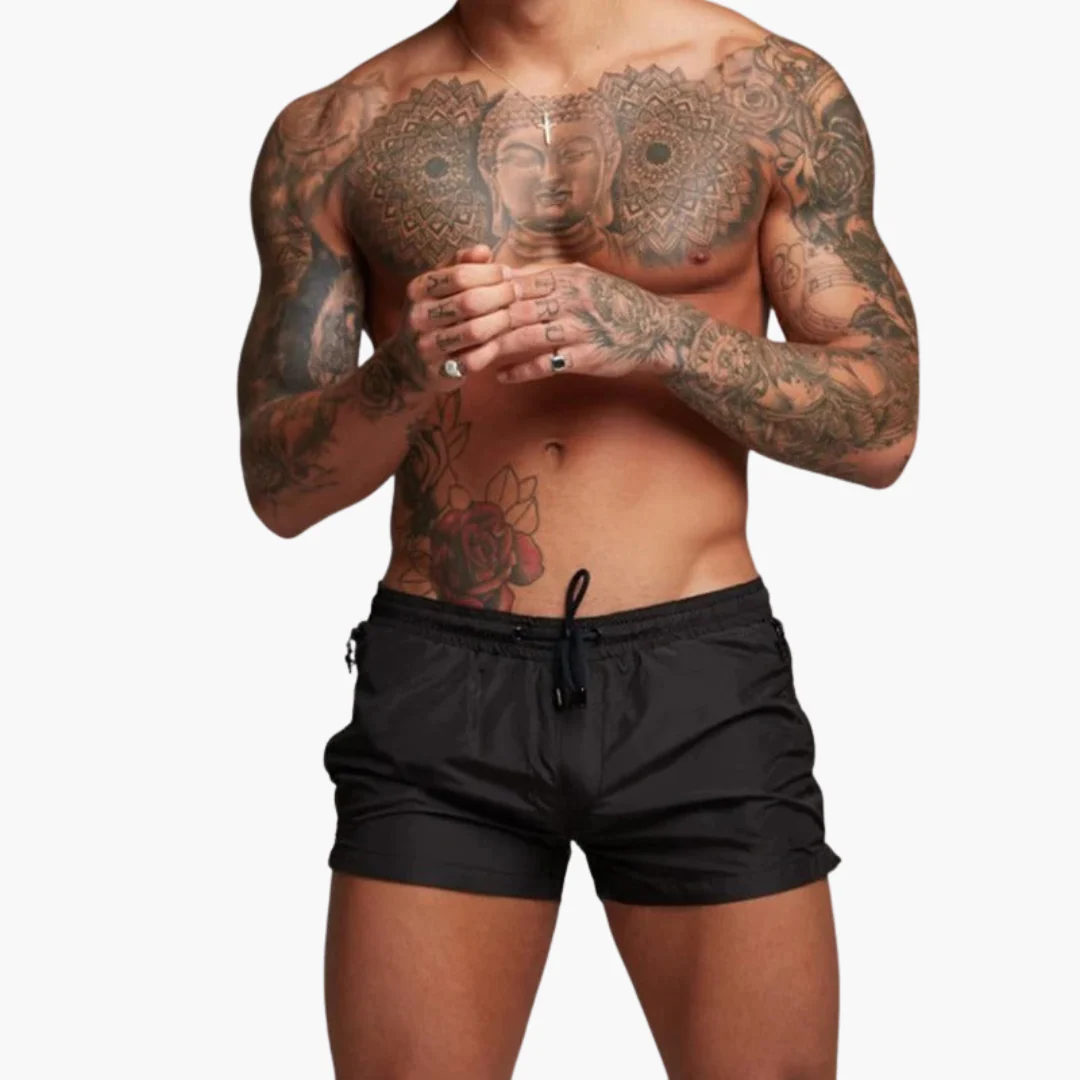Herren schnelltrocknende Shorts mit elastischem Bund und Reißverschluss - Image 2