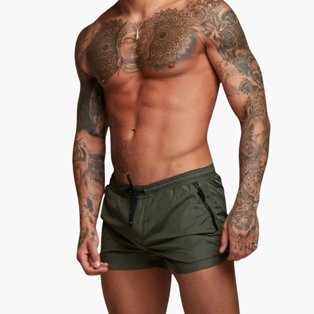 Herren schnelltrocknende Shorts mit elastischem Bund und Reißverschluss - Image 5