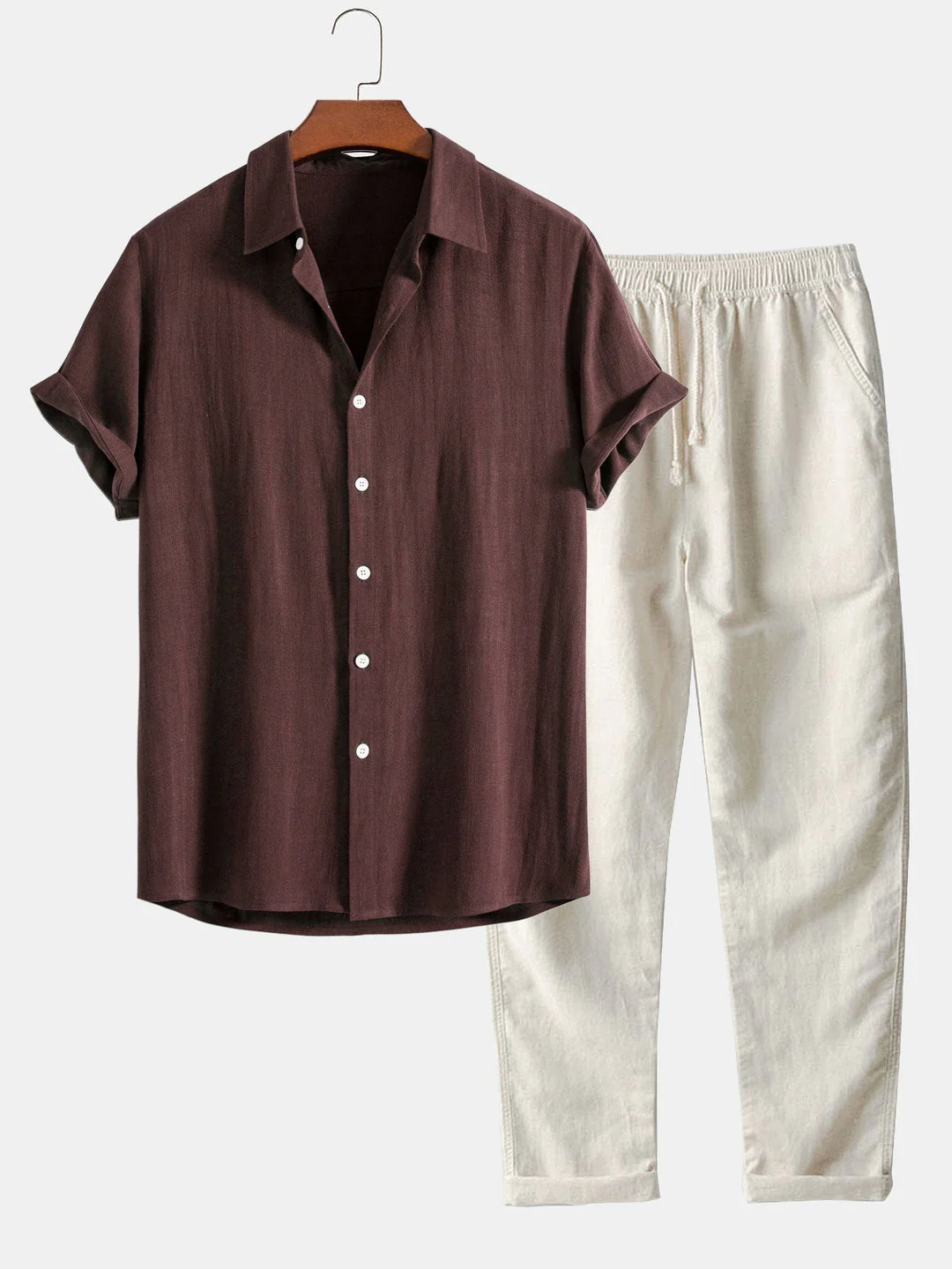 Herren Set | Hemd mit Stehkragen und Hose mit geradem Bund - Image 10