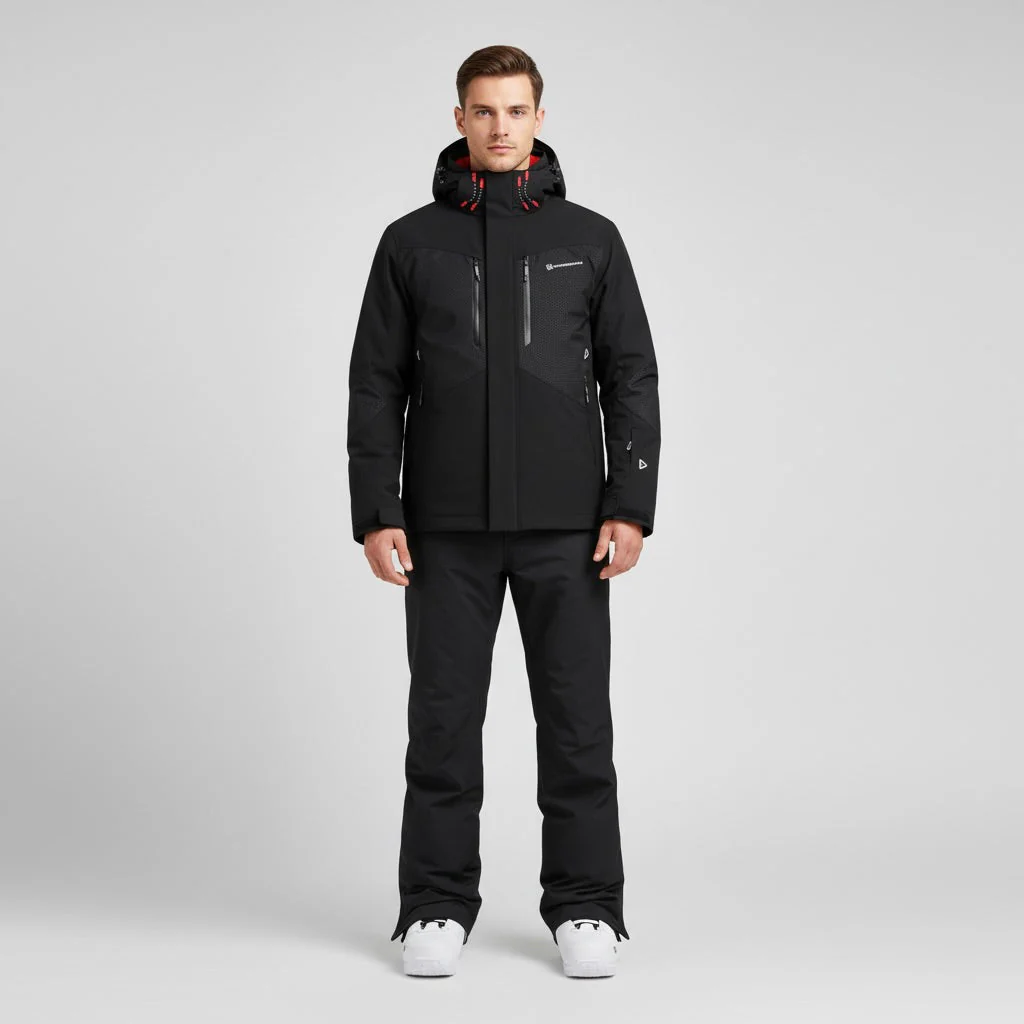 Herren Skiset | Jacke mit Kapuze Hose funktionale Winterausführung - Image 6