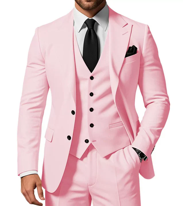 Herren Slim Fit 3-Dreiteiler Satz | Hochzeitsgast Anzug - Image 5