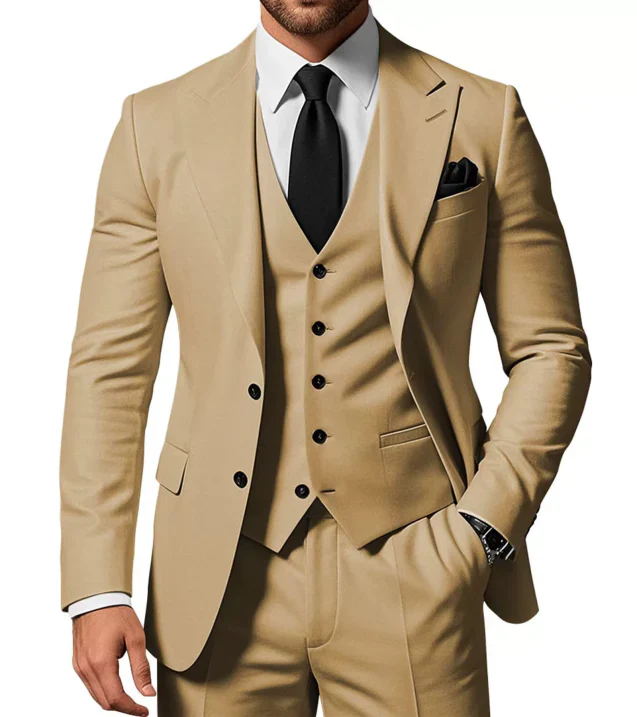 Herren Slim Fit 3-Dreiteiler Satz | Hochzeitsgast Anzug - Image 6