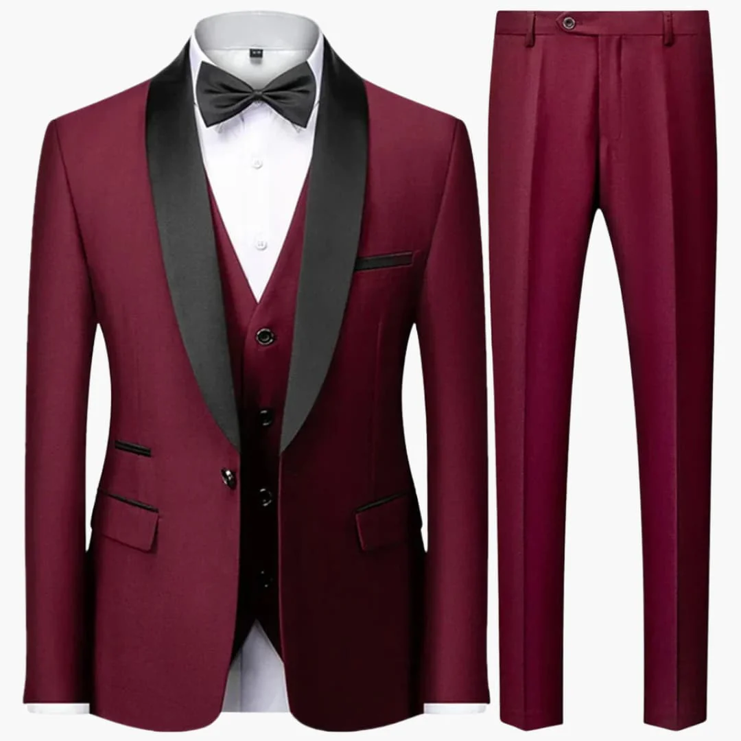 Herren Slim Fit Anzug dreiteilig für formelle Anlässe ganzjährig - Image 4