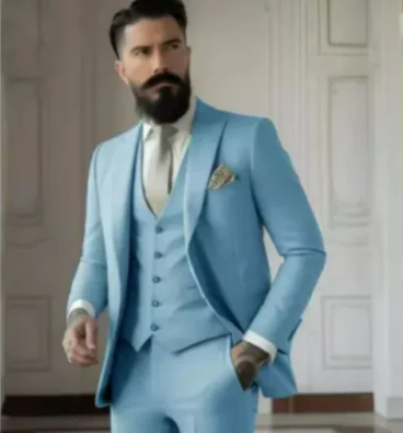 Herren Slim Fit Hochzeitsgastanzug | 3-Teilig - Image 2