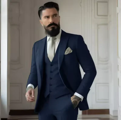 Herren Slim Fit Hochzeitsgastanzug | 3-Teilig - Image 7
