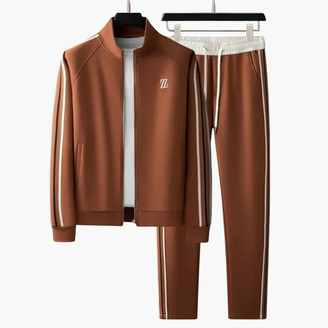 Herren Slim-Fit Trainingsanzug mit Reißverschluss und Taschen - Image 5
