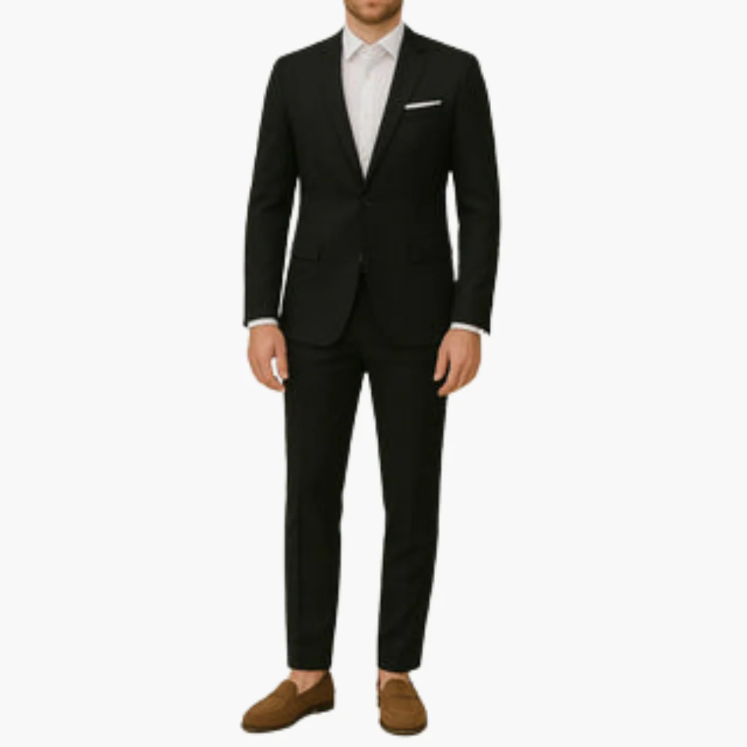 Herren Sommer Anzug Zweiteiler mit Revers und Flatfront Hose - Image 3