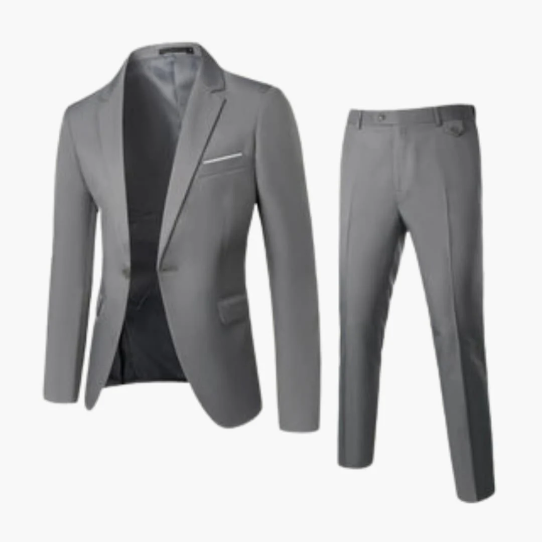 Herren Sommer Anzug Zweiteiler mit Revers und Flatfront Hose - Image 4