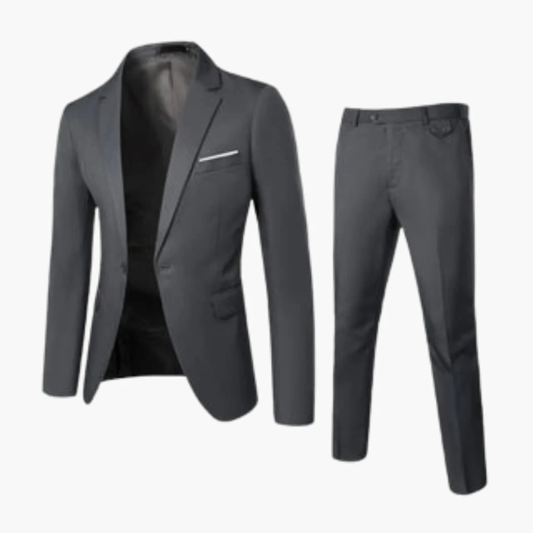 Herren Sommer Anzug Zweiteiler mit Revers und Flatfront Hose - Image 5