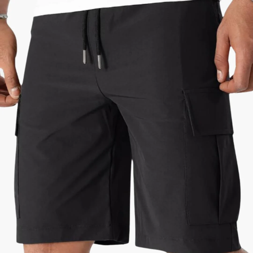 Herren Sommer Cargoshorts mit Kordelzug und Klappentaschen - Image 2